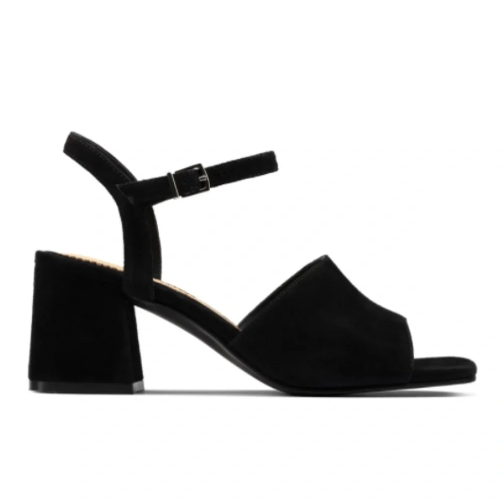 COPY - Clarks Sheer Sandal in Black Suede